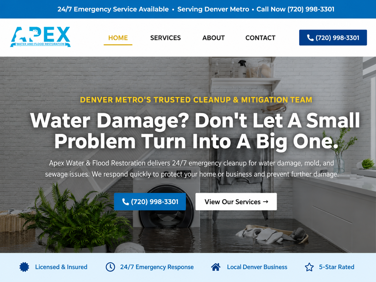 New home services website built from scratch by UpWave Consulting with responsive web design and a clearer lead path